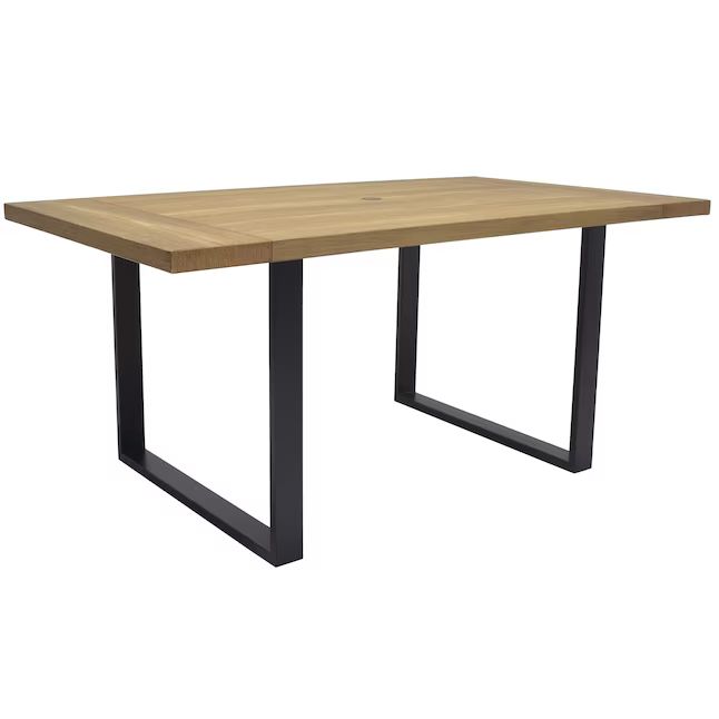 Origin 21 Clairmont Rectangle Outdoor Dining Table 38-in W x 66-in L with Umbrella Hole | Lowe's
