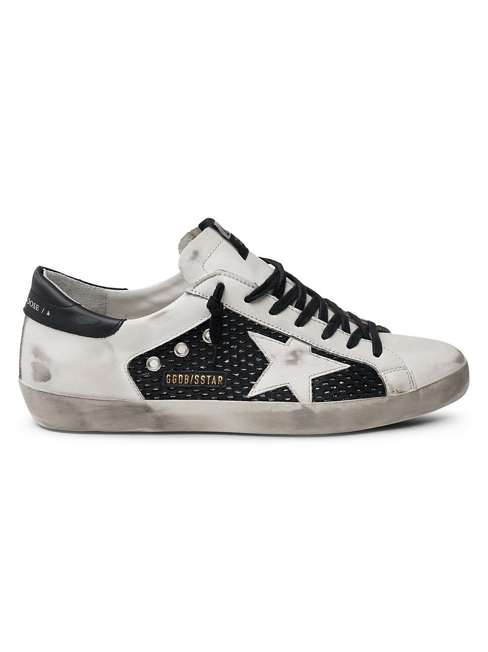 Superstar Net & Leather Mix Media Low-Top Sneakers | Saks Fifth Avenue
