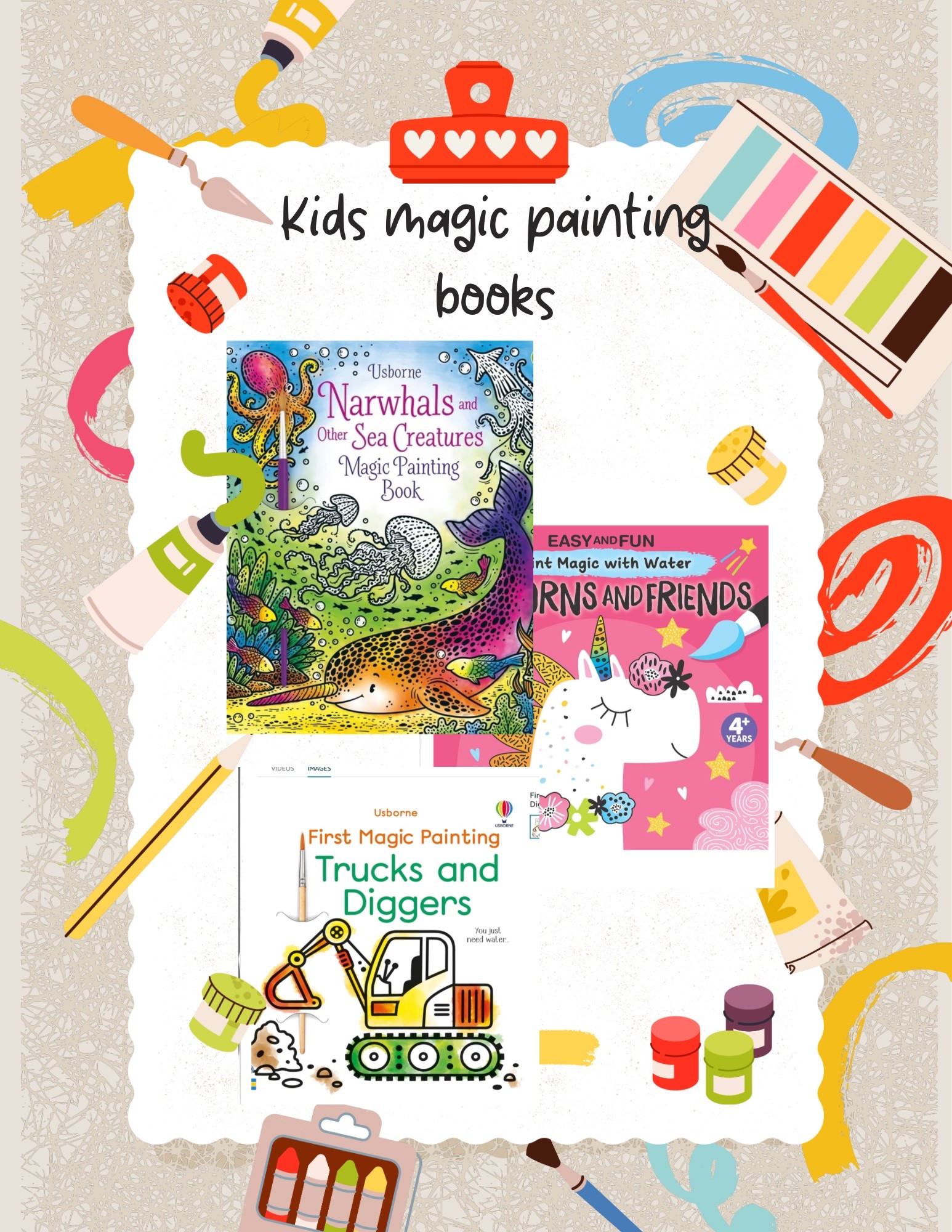 kids magic painting book
