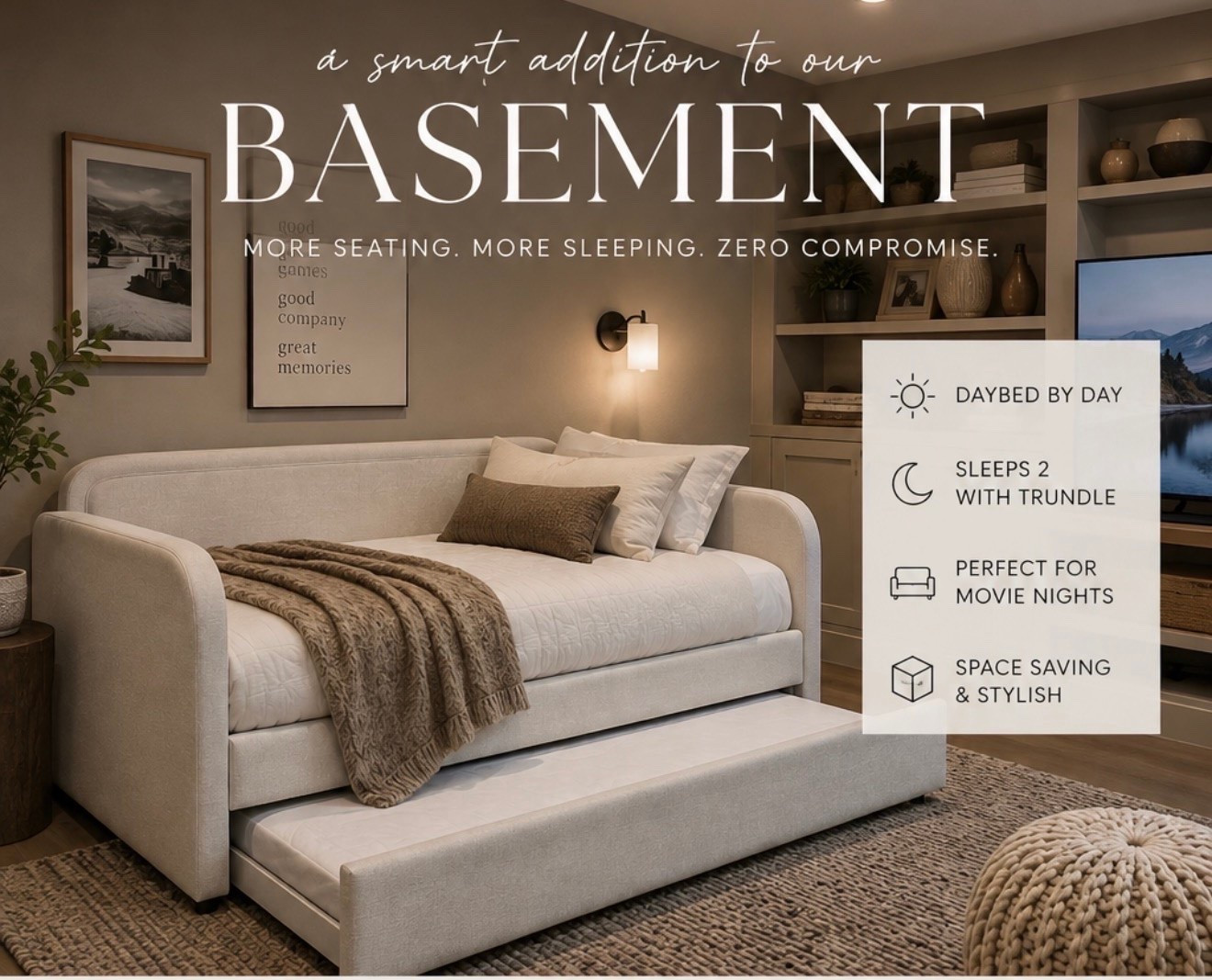 Whether it's extra space for guests, sleepovers or lazy movie nights, this daybed does it all.

#LTKHome