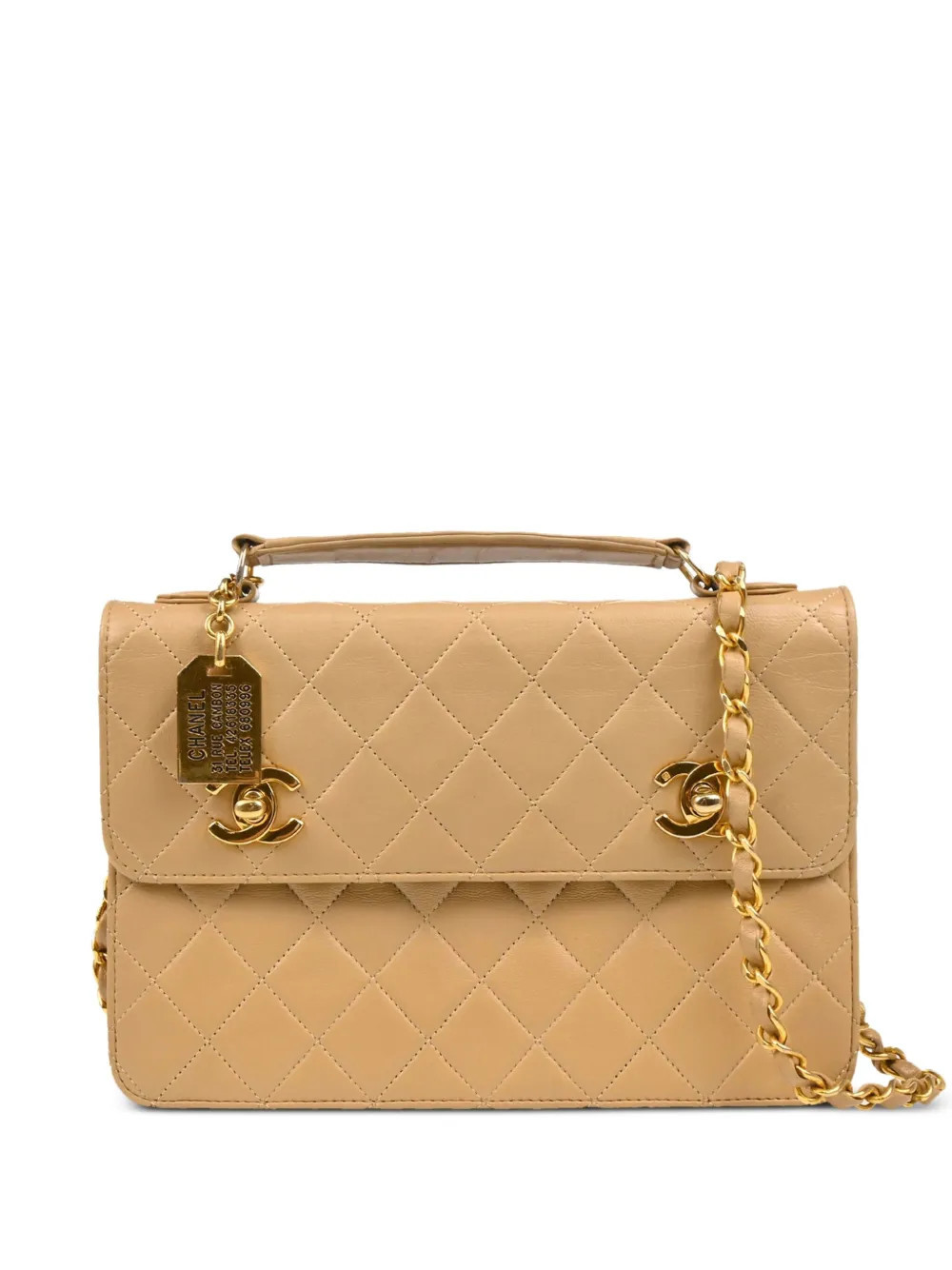 CHANEL Pre-Owned 1990 2way handbag - Neutrals | Farfetch Global