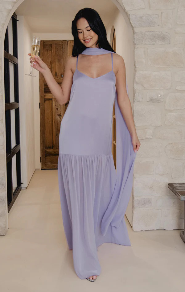 Dalia Maxi Dress ~ Lavender Luxe Satin | Show Me Your Mumu