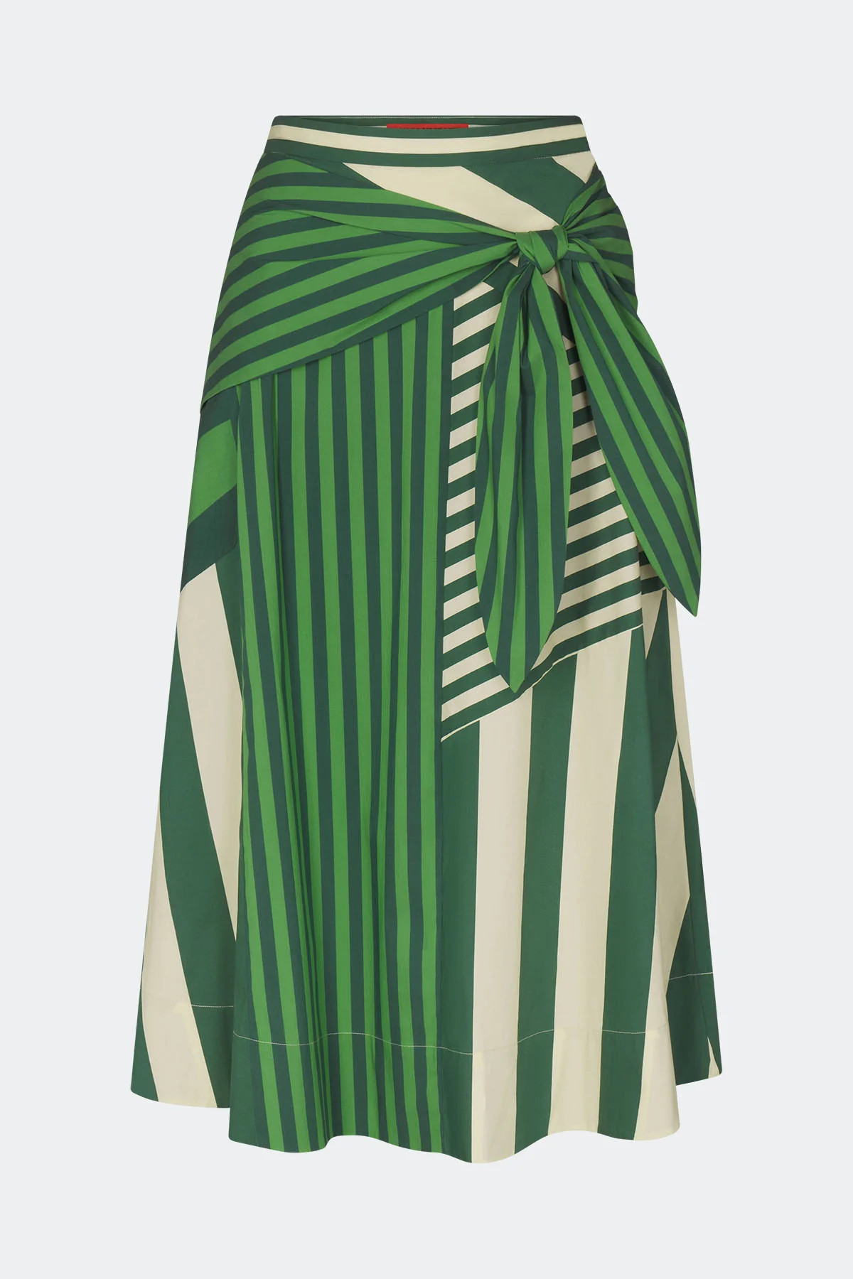 Vita Wrap Skirt in Green Stripe Combo | Simon Miller