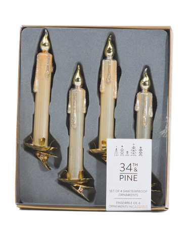 4pk 5in Candle Ornaments | TJ Maxx