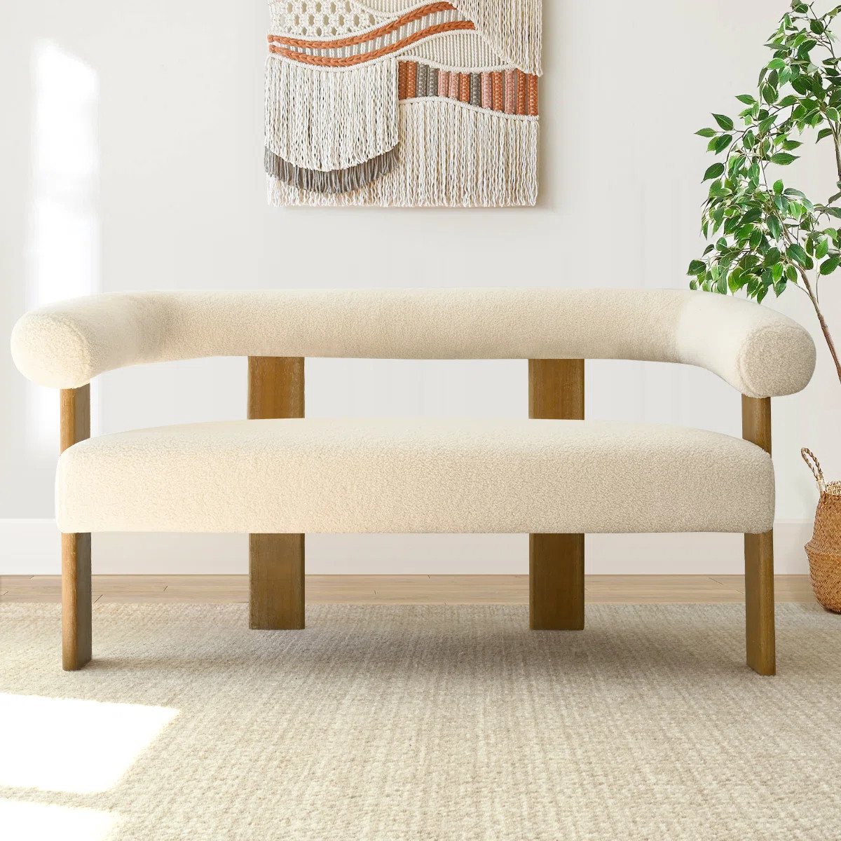 Petruna 54'' Upholstered Solid Loveseat | Wayfair North America