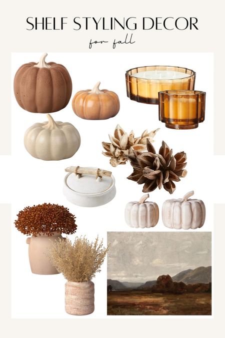 Fall Autumn Shelf Styling Decor | Target Fall Home Decor Studio McGee Magnolia 

#LTKhome #LTKSeasonal