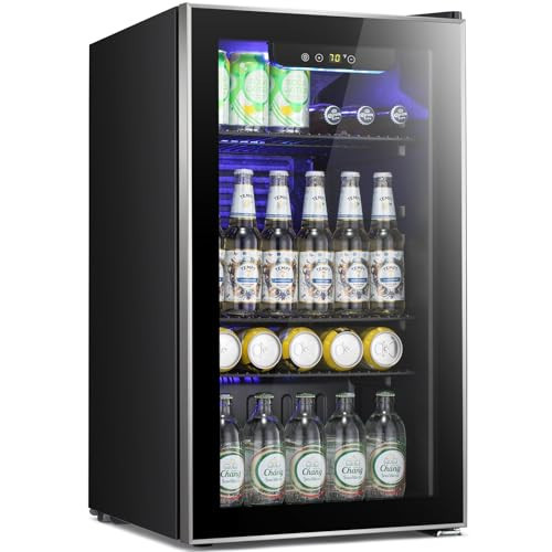 Antarctic Star Beverage Refrigerator -120 Can Mini Fridge for Soda Beer or Wine,Small Drink Dispenser, For Office or Bar with Adjustable Removable Shelves，Convertible Door ，3.1 Cu.Ft | Amazon (US)
