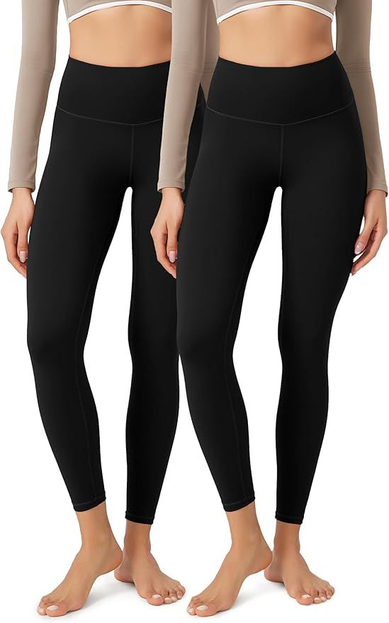 ODODOS ODLEX 2-Pack High Waist 7/8 Length Workout Leggings for Women, 25" / 28" Tummy Control Ath... | Amazon (US)