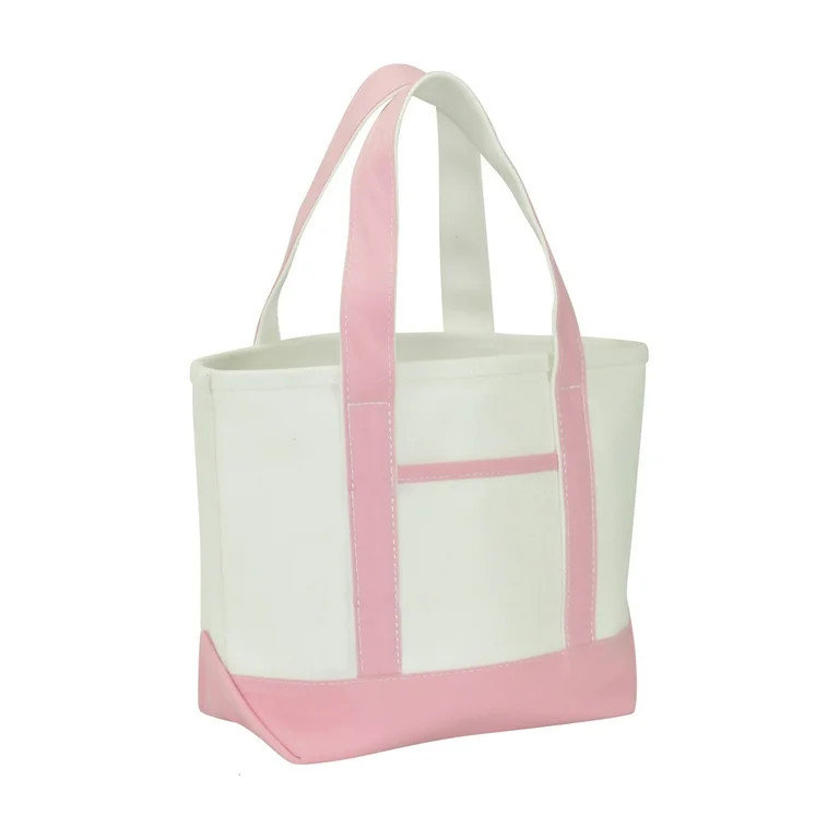 DALIX 14" Mini Cotton Canvas Gift Tote Bag in Pink | Walmart (US)