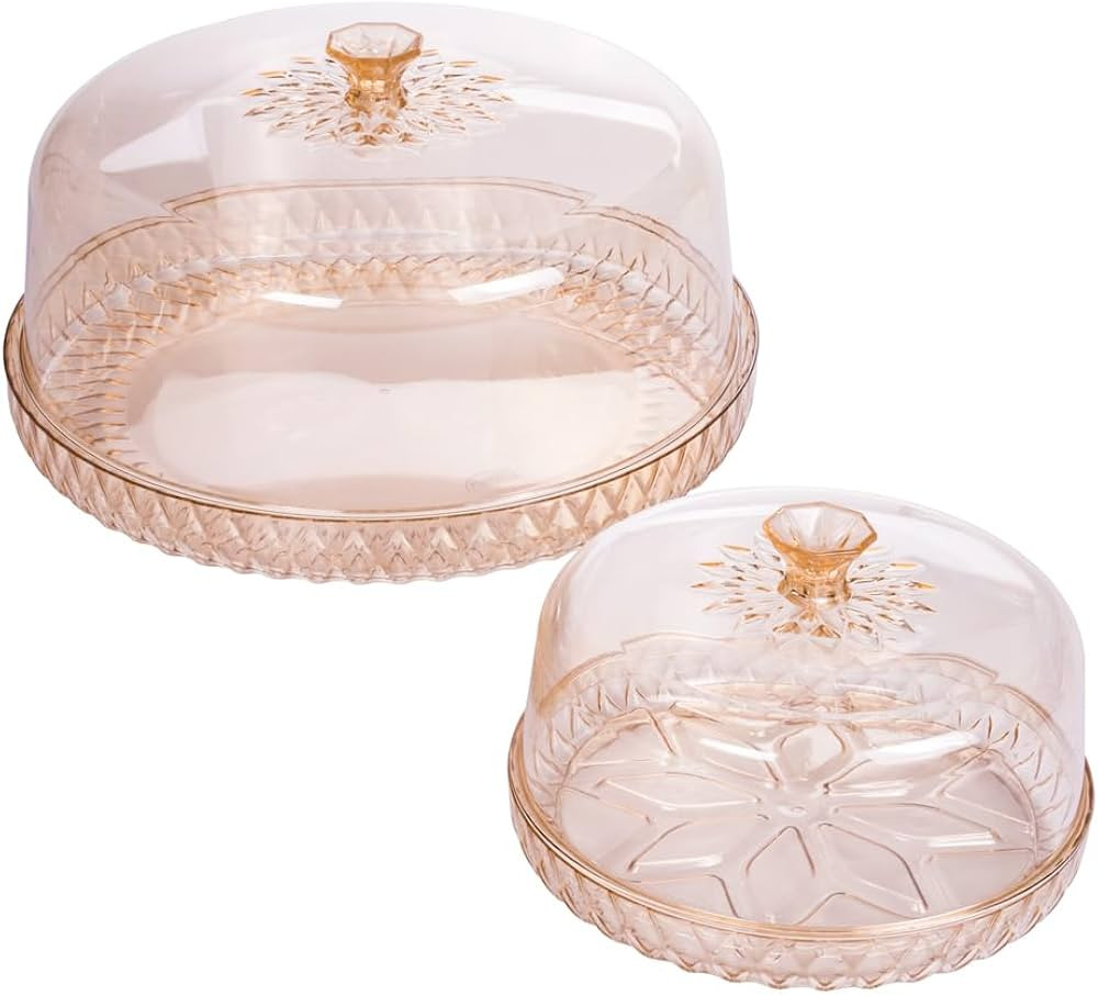 Plasutil Vintage Cake Tray with Lid and Cheese Storage Container | 2 Pieces | BPA Free | Amazon (US)