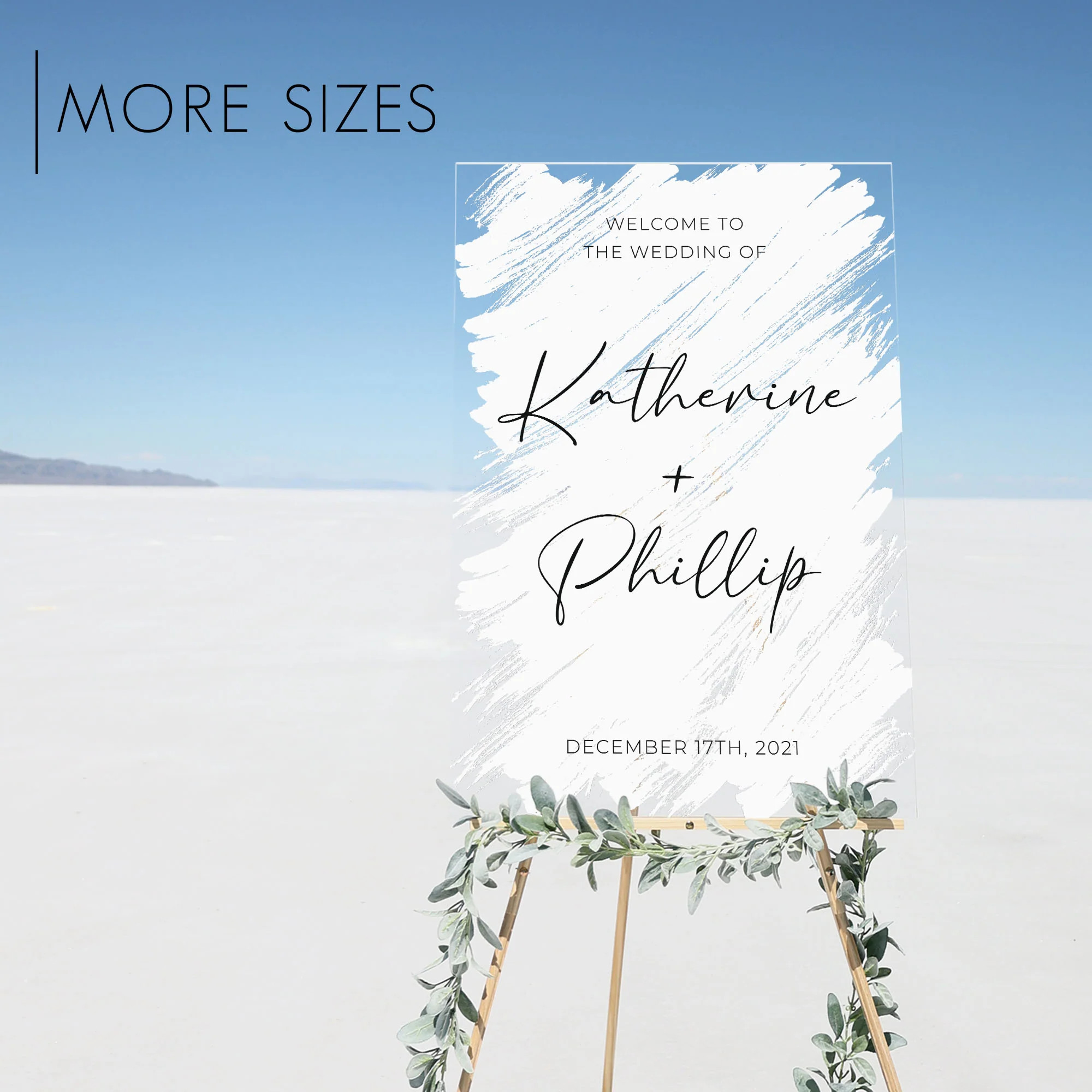 Brushed Acrylic Welcome Sign | Vertical Olivia | Circle and Square Decor 