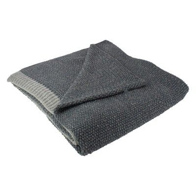 Northlight Gray Knit Rectangular Throw Blanket 50" x 60" | Target