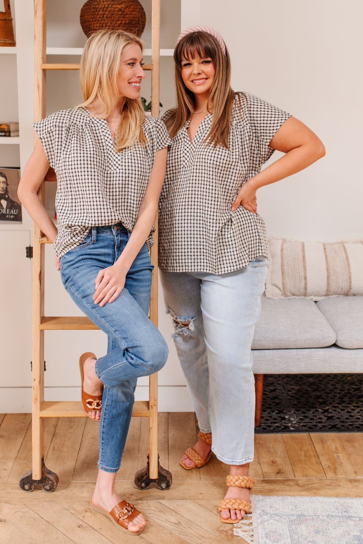 Sunshine Picnic Top | Peppered with leopard