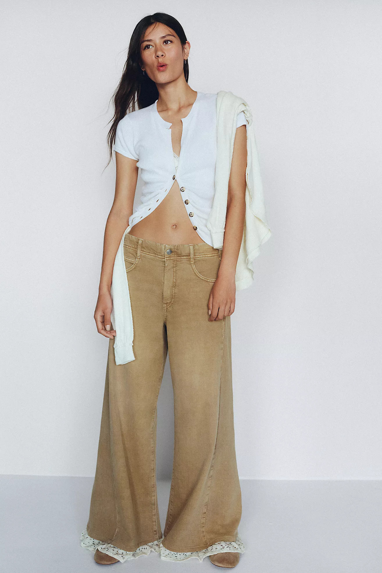 Pilcro Adi Mid-Rise Relaxed Wide-Leg Jeans | Anthropologie (US)