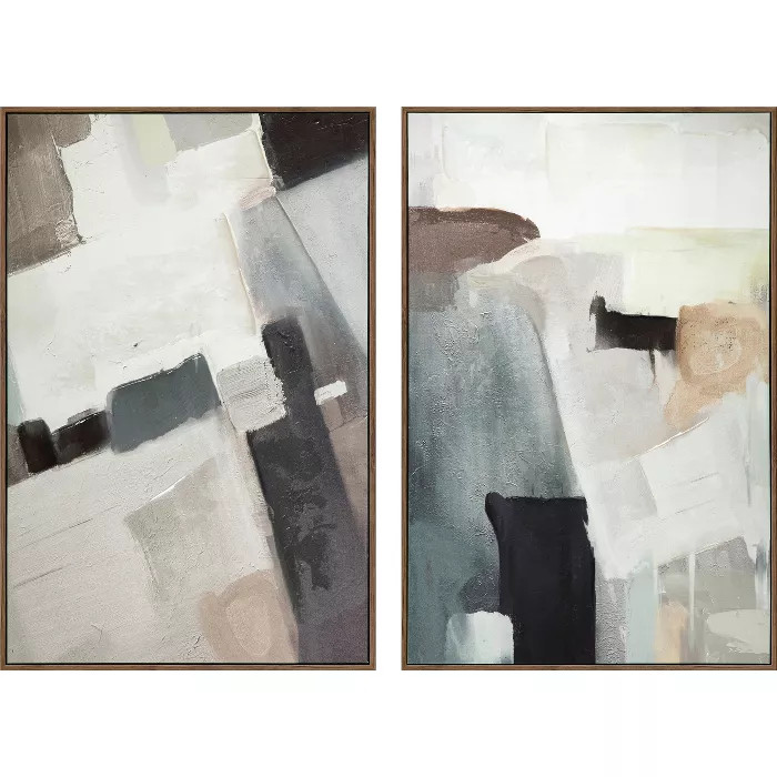 Reticent 2pc Printed Tinted Gel Canvas Framed Wall Poster Print 36" X 24" X 1.75" - Project 62... | Target