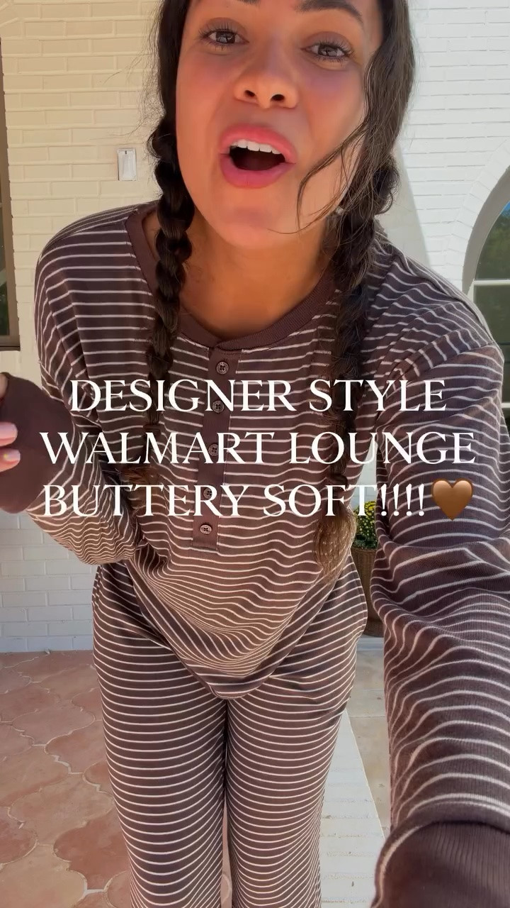 Follow and comment “YES” for links to the cutest buttery soft lounge set on Walmart!!!😍🤎 this new release set is perfect for lounge and pajamas!!! Love this style! Comment YES for the links to this and all of my Walmart fashion favorites!! #walmartfashion #walmartviral #walmarthaul