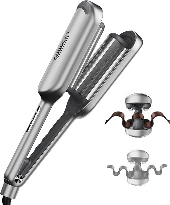 Curling Iron Hair Crimper Waver - TYMO ROVY Beach Waves Curling Wand, Ionic Deep Waver Hair Curle... | Amazon (US)