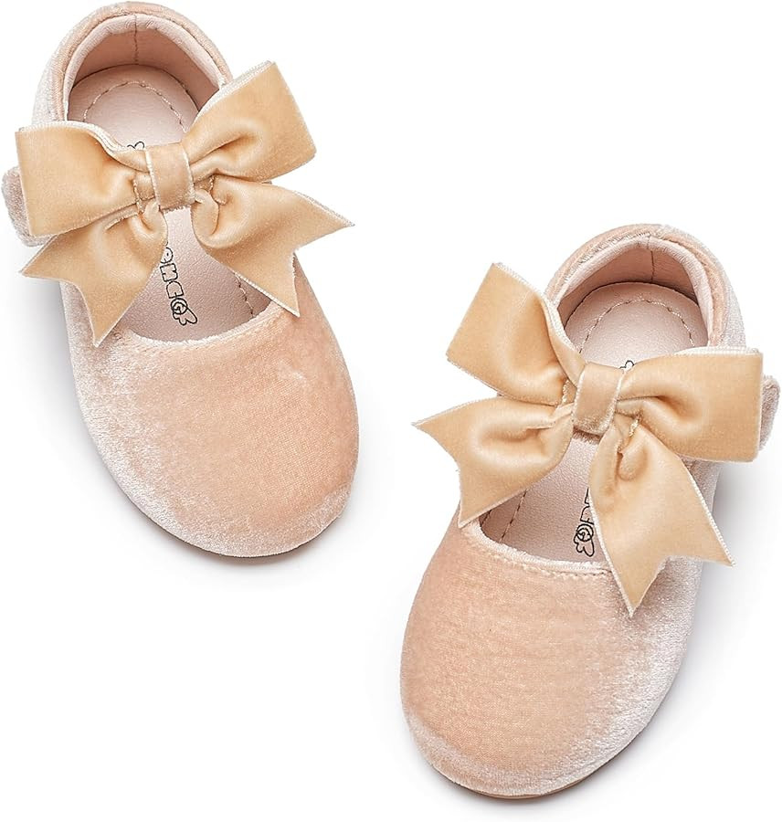 Kiderence Toddler Girls Dress Shoes Little Kids Mary Janes Ballet Flats Toddler | Amazon (US)