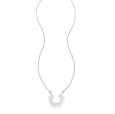 Sunburst Pendant Necklace - Silver | Alison + Aubrey