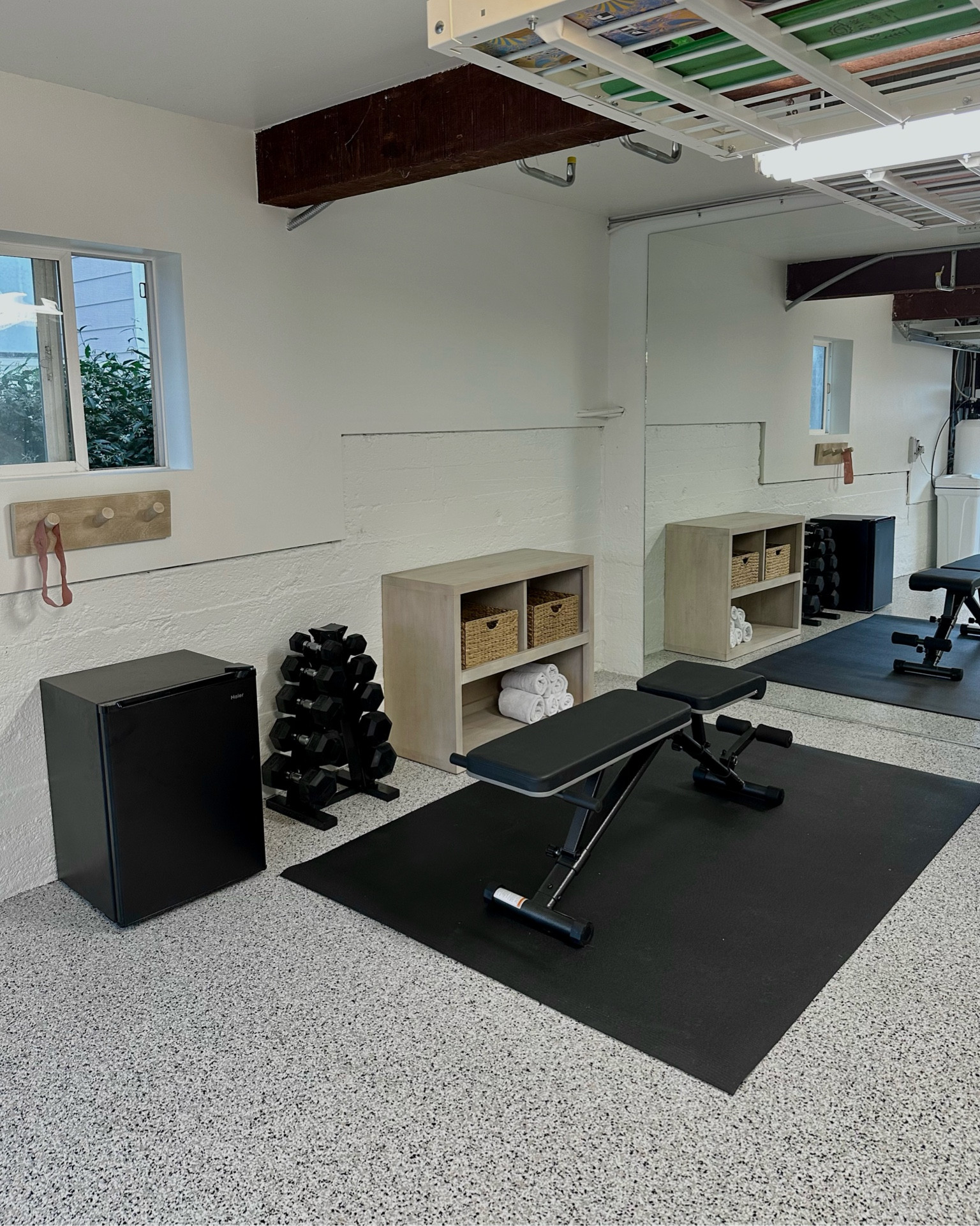Garage at home gym 