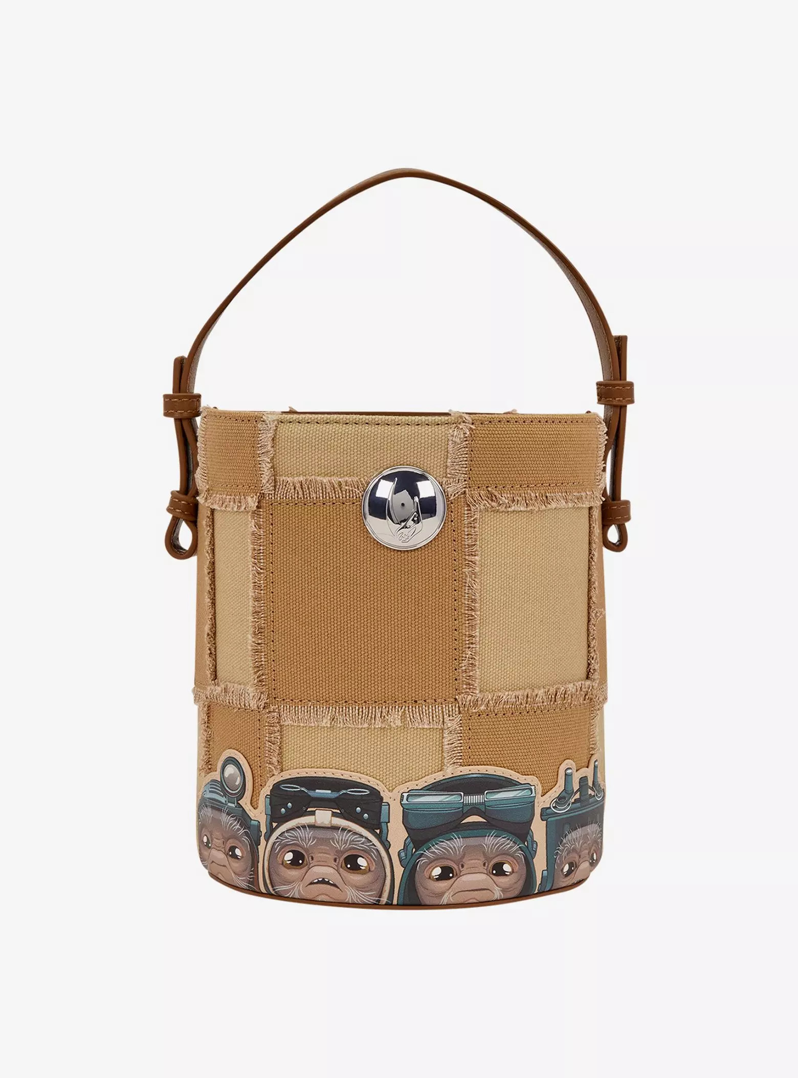 Loungefly Star Wars The Mandalorian Grogu & Anzellans Canvas Crossbody Bucket Bag with Coin Purse... | BoxLunch