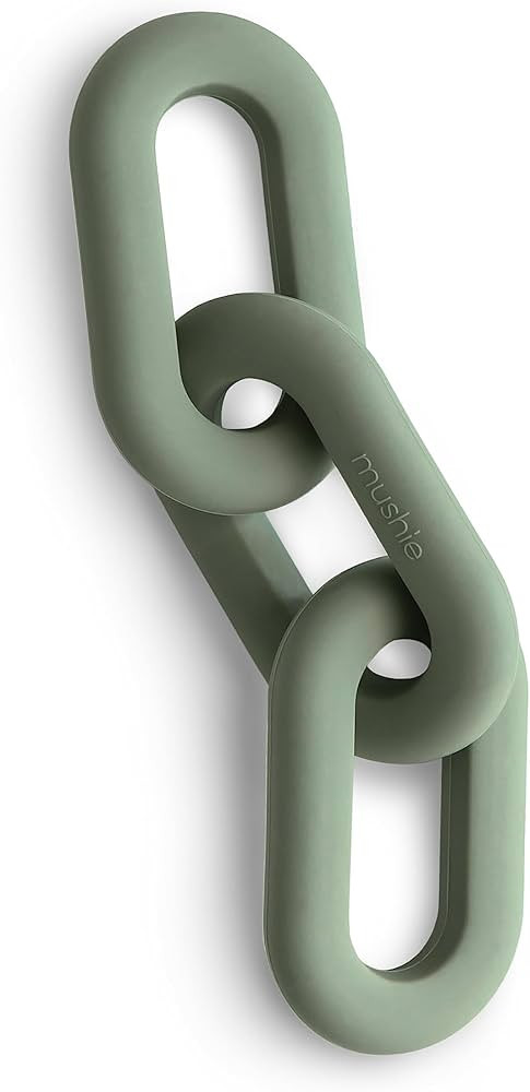 mushie Silicone Baby Links Teether Toy (Dried Thyme) | Amazon (US)