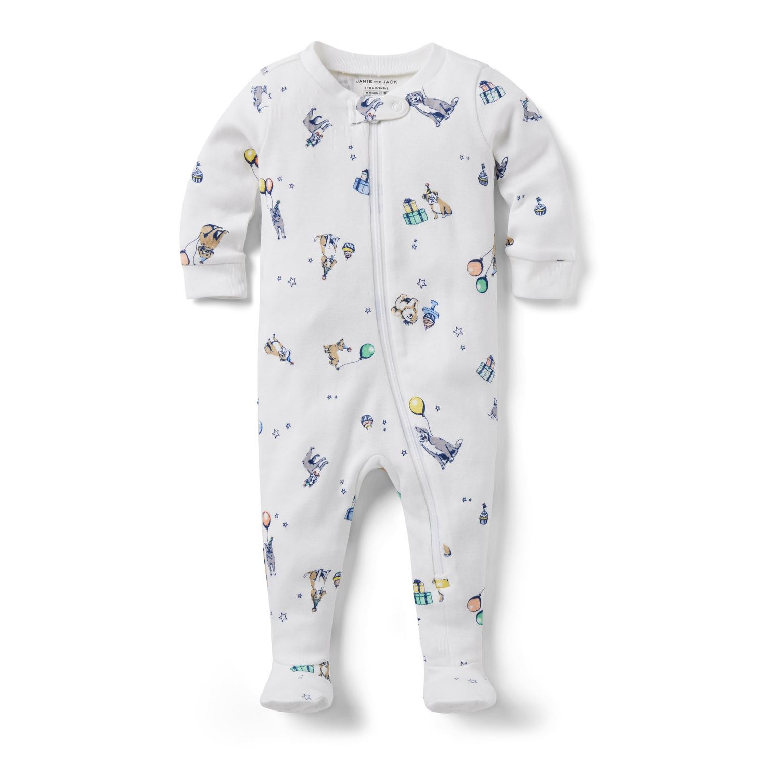 Baby Good Night Footed Pajama in Birthday Party Print | Janie and Jack