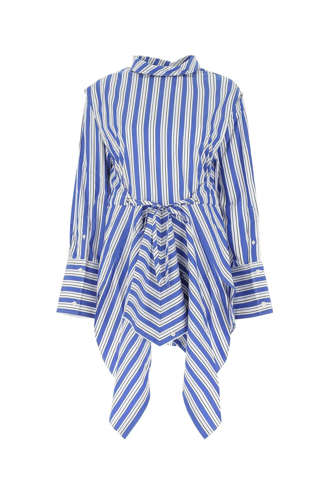 JW Anderson Striped Cut-Out Detailed Midi Shirt Dress | Cettire Global