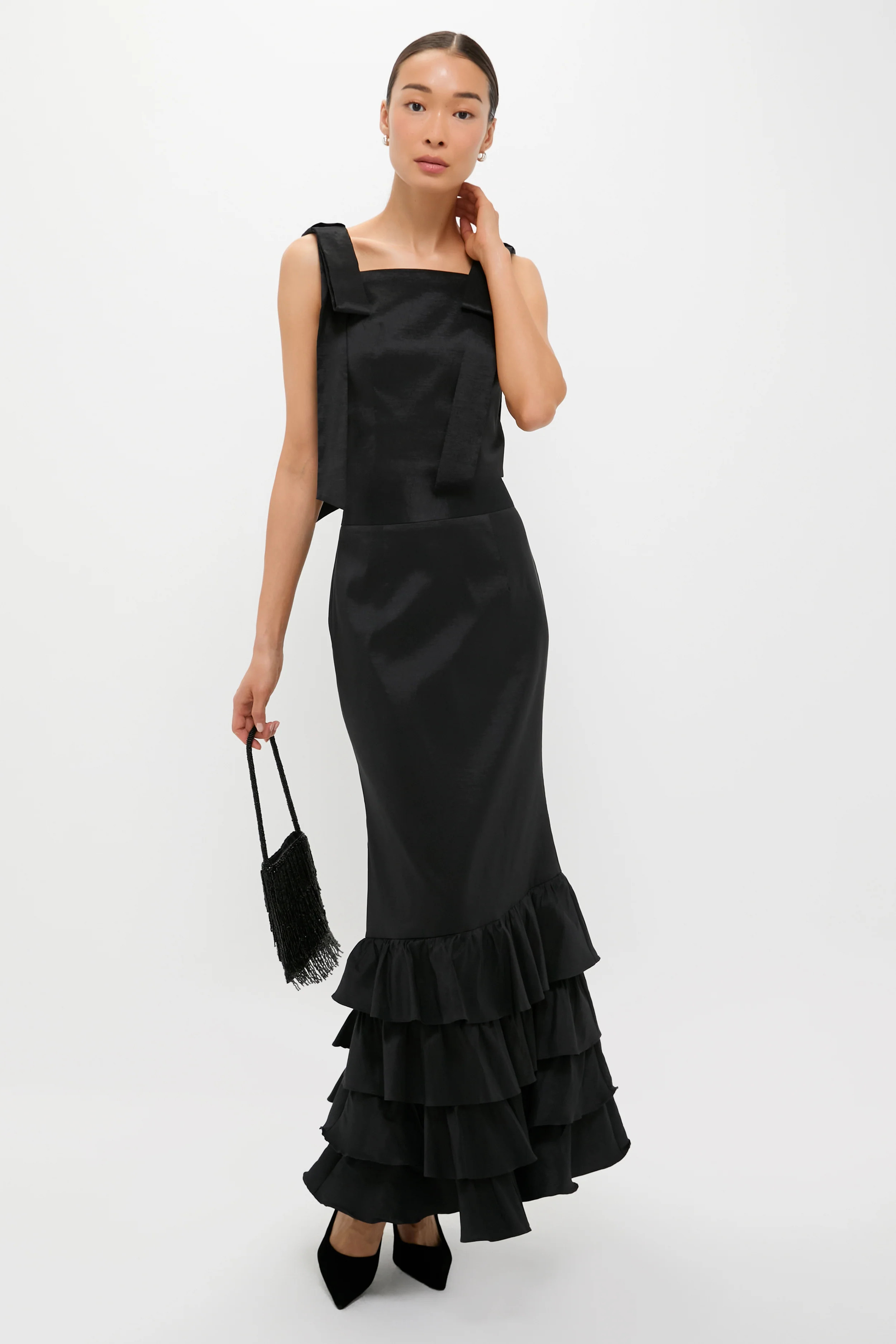 Black Taffeta Greer Top | Tuckernuck (US)