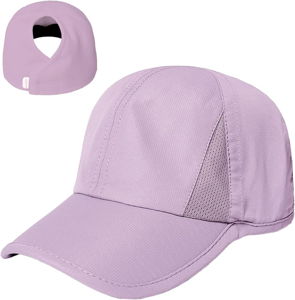 Ponyflo Womens Ponytail Baseball Cap - Ponytail Hats for Women, Curly Hair Ponytail Hat, Baseball... | Amazon (US)