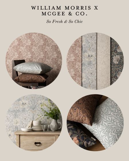 NEW! William Morris x McGee & Co.! Amazing wallpaper and throw pillow collab.
-
William Morris Pumpernickel wallpaper - Studio McGee wallpaper - printed floral wallpaper - dark wallpaper - brown floral wallpaper - light grey wallpaper - printed throw pillows 

#LTKhome