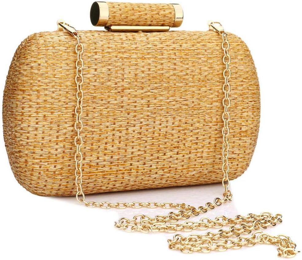 YYW Straw Clutch Purse for Women Wedding Hand-Woved Evening Straw Handbag Party Wedding Summer Be... | Amazon (US)