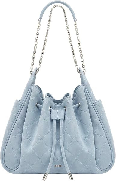 JW PEI Women's Rowan Ruched Drawstring Chain Bucket Bag | Amazon (US)