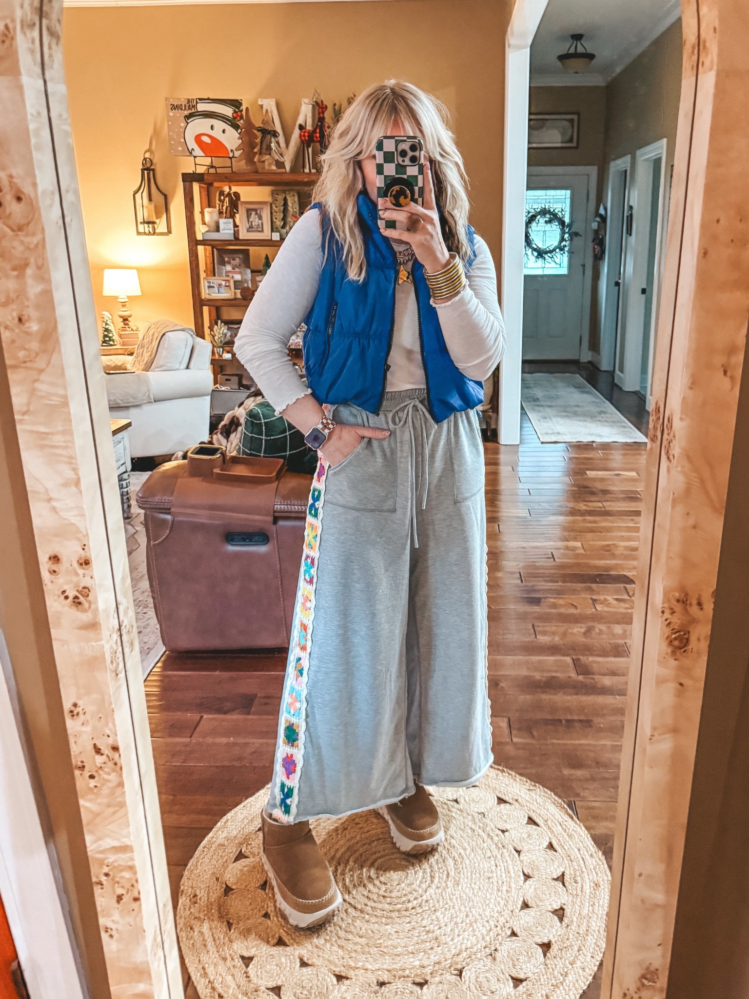 These pants are adorable save with code MANDIE20MAULDIN 
White long sleeve tee S
Vest M
Pants M


#LTKOver40 #LTKFindsUnder50