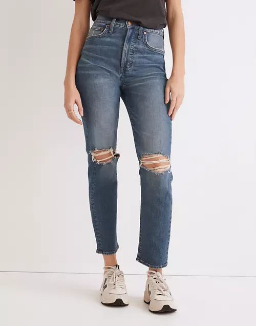 The Tall Perfect Vintage Crop Jean in Gooding Wash: Knee-Rip Edition | Madewell