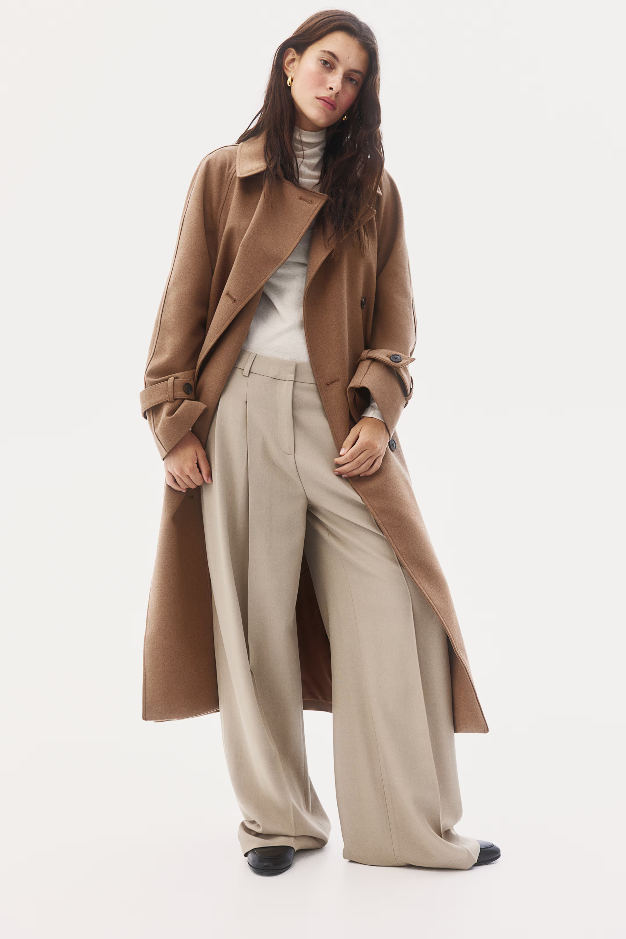 Twill Trench Coat - Dark beige - Ladies | H&M US | H&M (US + CA)