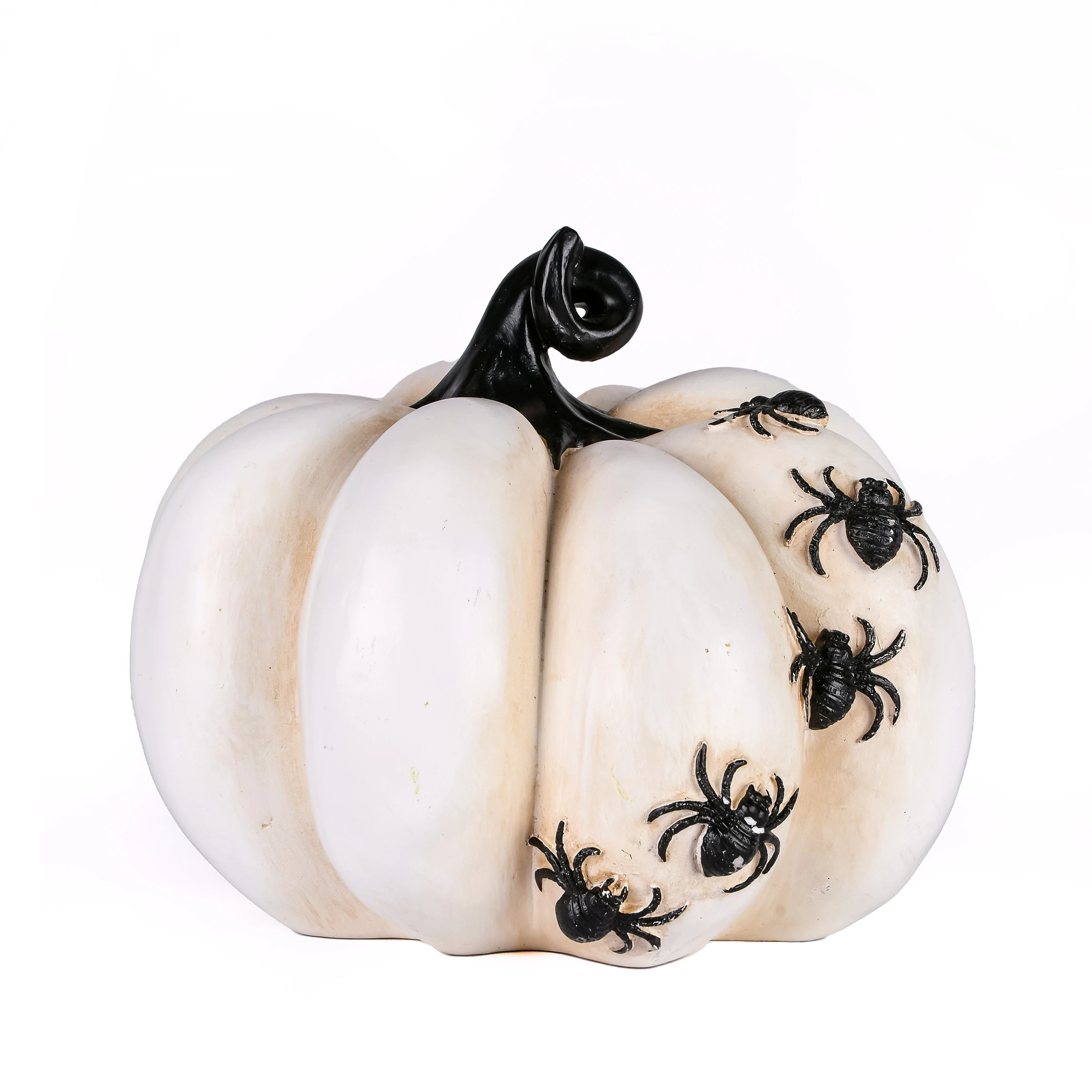 6" Halloween Crawling Spiders Pumpkin - White - 8 in | Bed Bath & Beyond