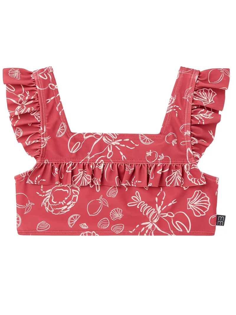 Modern Moments by Gerber Baby and Toddler Girl Two- Piece Swimsuit with Ruffles, Sizes 0/3M-5T | Walmart (US)