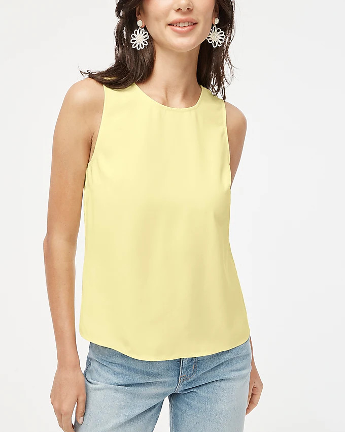 Sleeveless button-back shell | J.Crew Factory