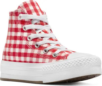 Converse Kids' Chuck Taylor All Star EVA Lift Gingham Canvas High Top Platform Sneaker | Nordstro... | Nordstrom Rack