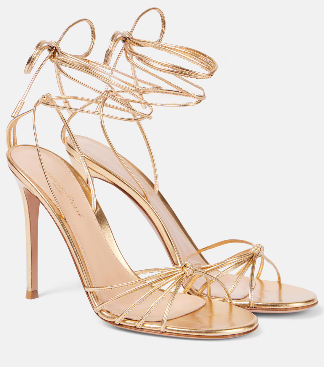 105 metallic leather sandals | Mytheresa (US/CA)