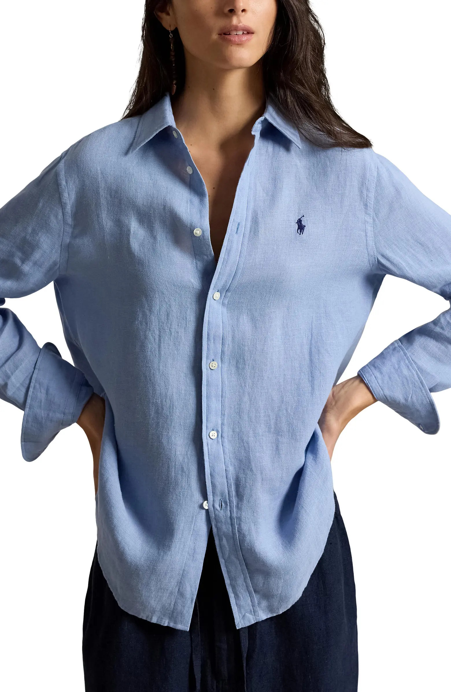 Polo Ralph Lauren Classic Fit Linen Button-Up Shirt | Nordstrom | Nordstrom