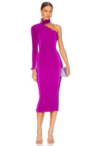 L'IDEE Soiree 90's Sleeved Gown in Grape from Revolve.com | Revolve Clothing (Global)