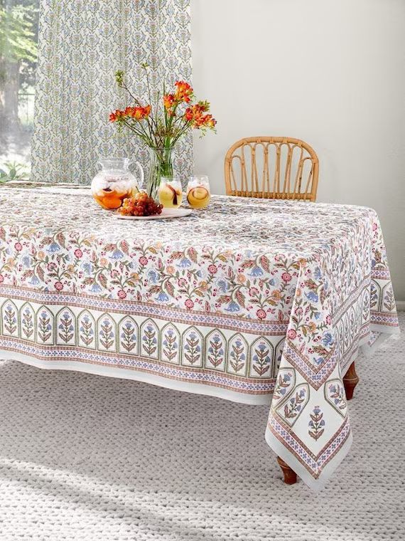 Enchanted  Ivory  Rectangular Tablecloth | Etsy | Etsy (US)
