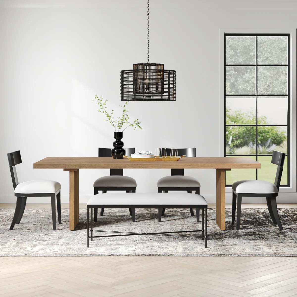 Cognac 96'' Solid Oak Dining Table | Wayfair North America