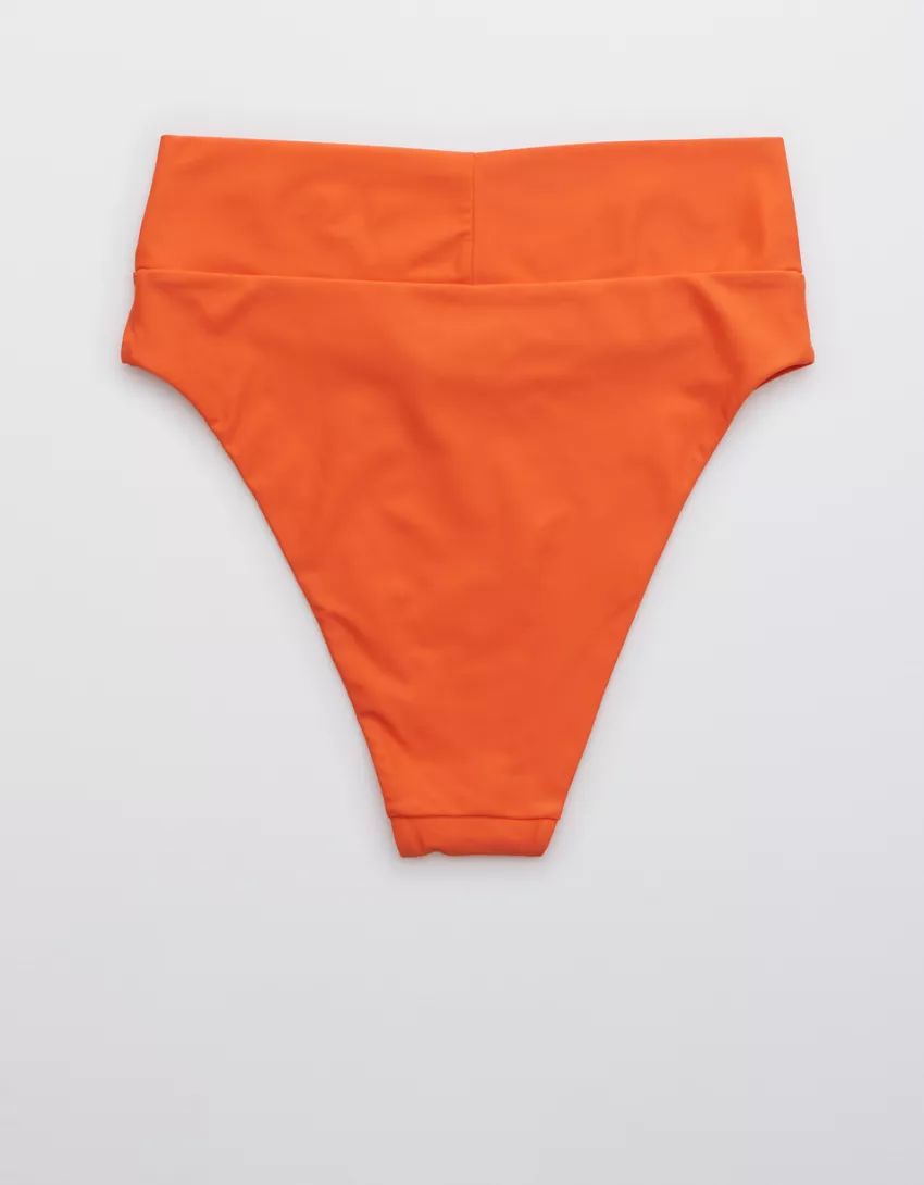 Aerie Crossover High Cut Cheeky Bikini Bottom | American Eagle Outfitters (US & CA)