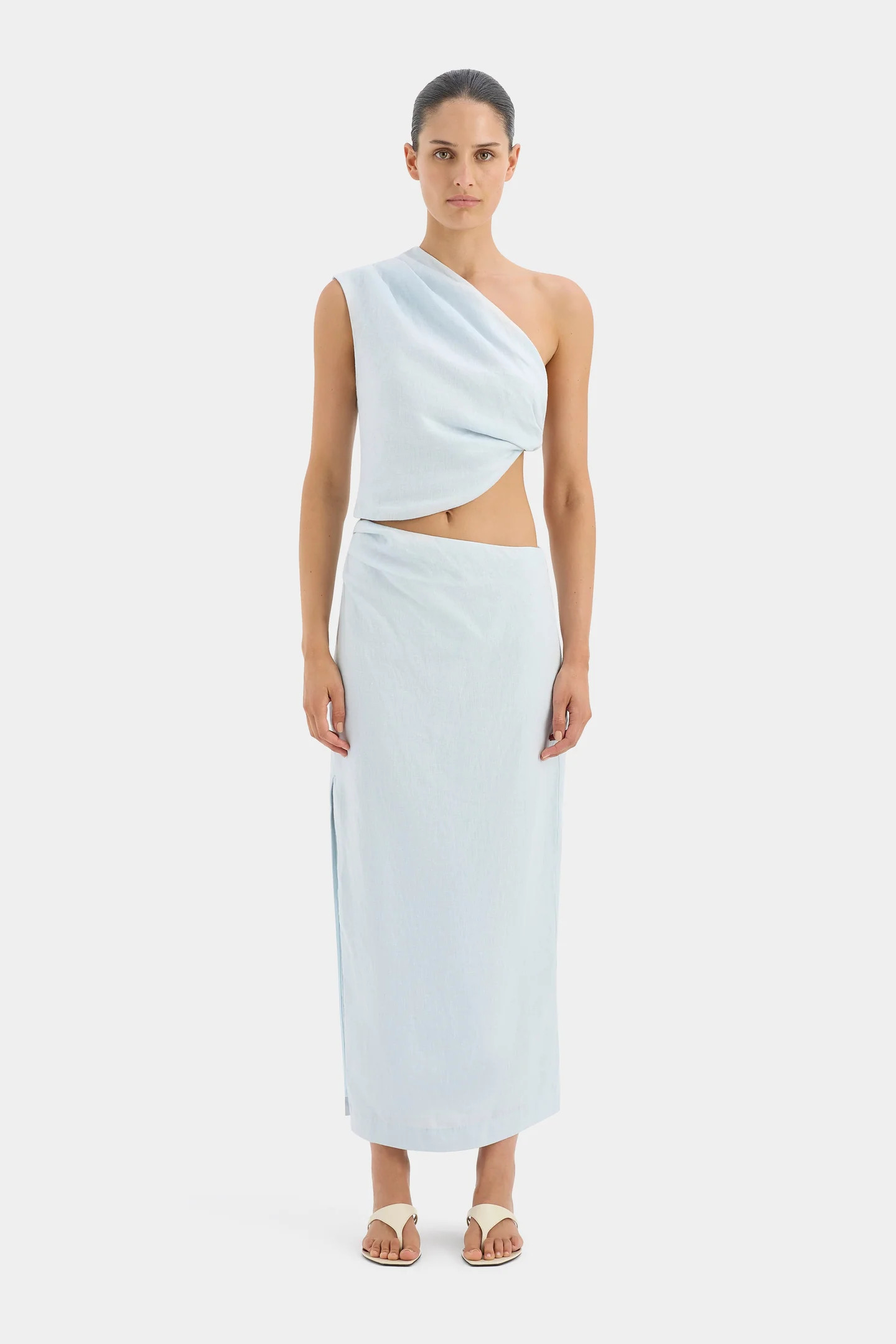 Iris Asymmetric Midi Skirt | Sir The Label (US)