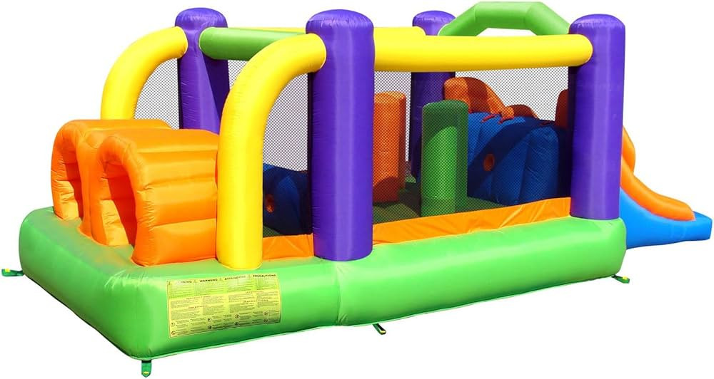 Bounceland Pro Racer Obstacle Bounce House with Dual Slides [Blower NOT Included], Bounce, Climb,... | Amazon (US)