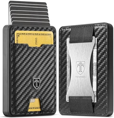 TRAVANDO Swype Slim Wallet for Men Metal RFID Blocking Mens Wallet Card Case (Without AirTag* Poc... | Amazon (US)