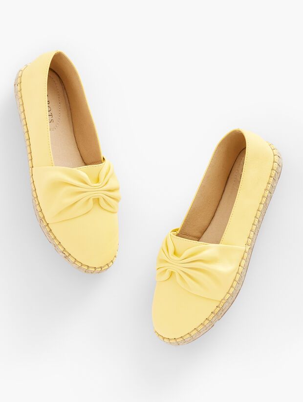 Izzy Cinched Nappa Espadrilles | Talbots